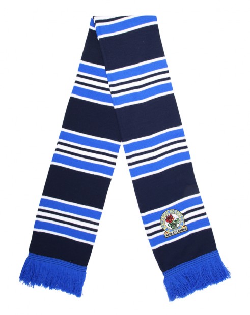 Rovers Navy Embroidered Bar Scarf