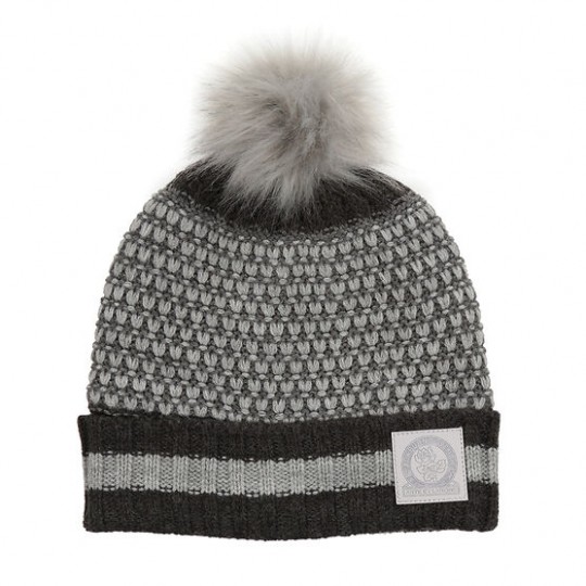 Grey Ladies Ripple Knit  Hat