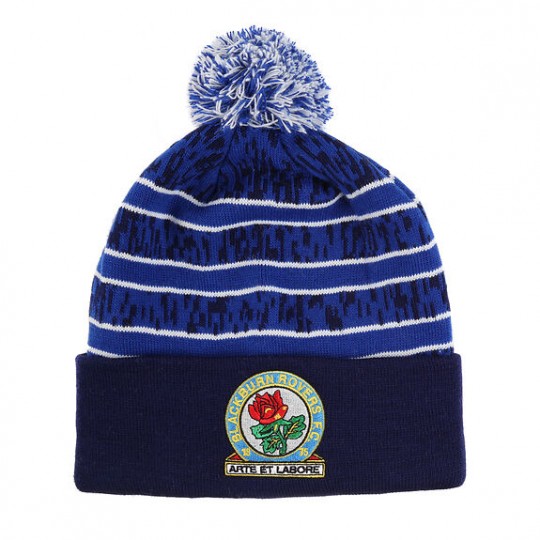 Rovers Hooped Navy/Royal Bobble Hat