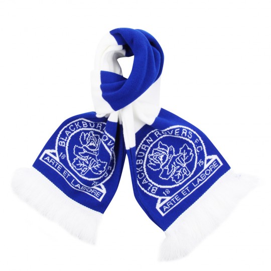 Blue & White Bar scarf