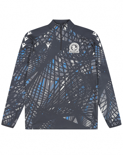 Blackburn Rovers Macron Warm Up 1/4 Zip - Adult