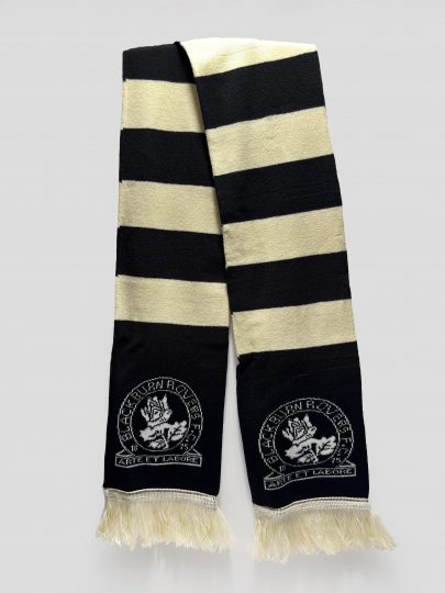 25/26 Rovers Black/Cream Stripe Scarf