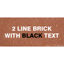 2 Line Brick with Black Text