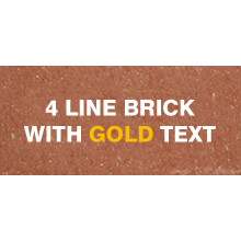 4 Line Brick with Gold Text