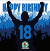 Blackburn Rovers 18 Celebration Birthday Card