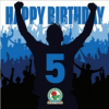 Blackburn Rovers 5th Celebration Birthday Card