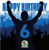 Blackburn Rovers 6th Celebration Birthday Card