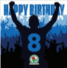 Blackburn Rovers 8th Celebration Birthday Card
