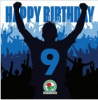 Blackburn Rovers 9th Celebration Birthday Card
