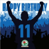 Blackburn Rovers 11th Celebration Birthday Card