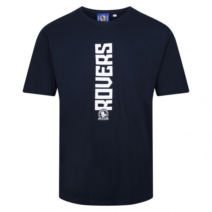 Rovers Kids Liam Navy Vertical Print T-Shirt