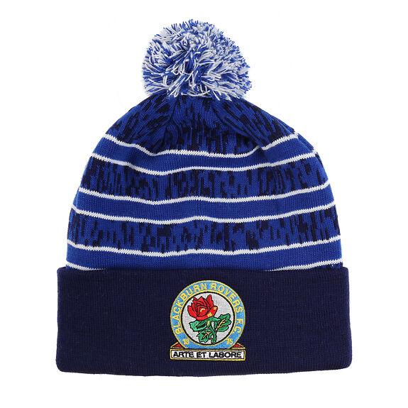Rovers Hooped Navy/Royal Bobble Hat