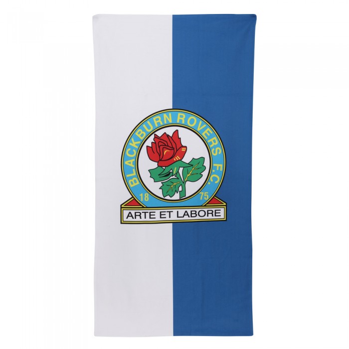 Blue & White Crest Beach Towel