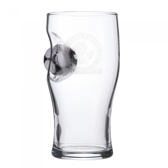 Rovers Embedded Football Pint Glass