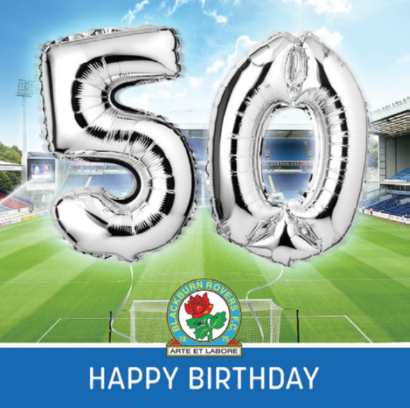 Blackburn Rovers Stadium Balloon 50th Card NB60