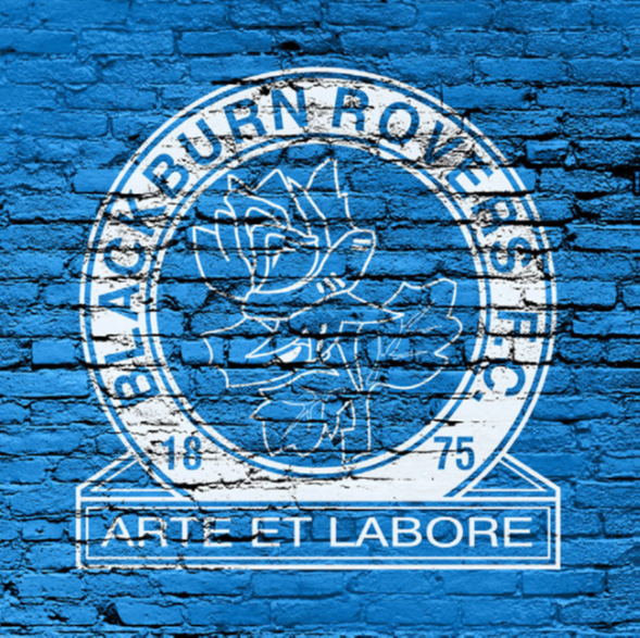 Blackburn Rovers Blue Crest Wall Birthday Card G14