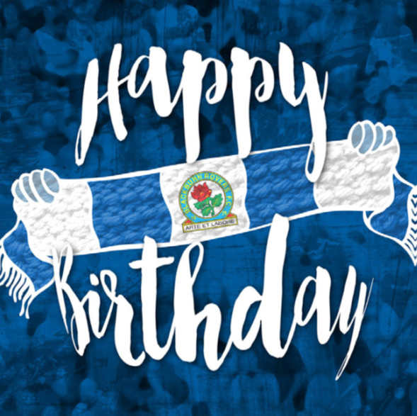 Blackburn Rovers Happy Birthday Scarf Card B19