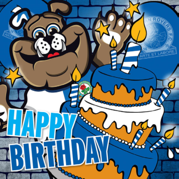 Blackburn Rovers Happy Birthday Rover Cake B21