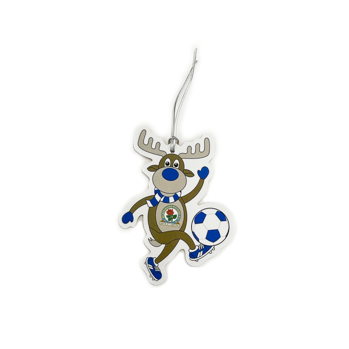 Blackburn Rovers Wooden Xmas Decoration - Rudolph
