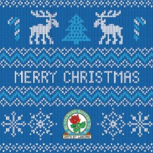 Blackburn Rovers Xmas Jumper Card