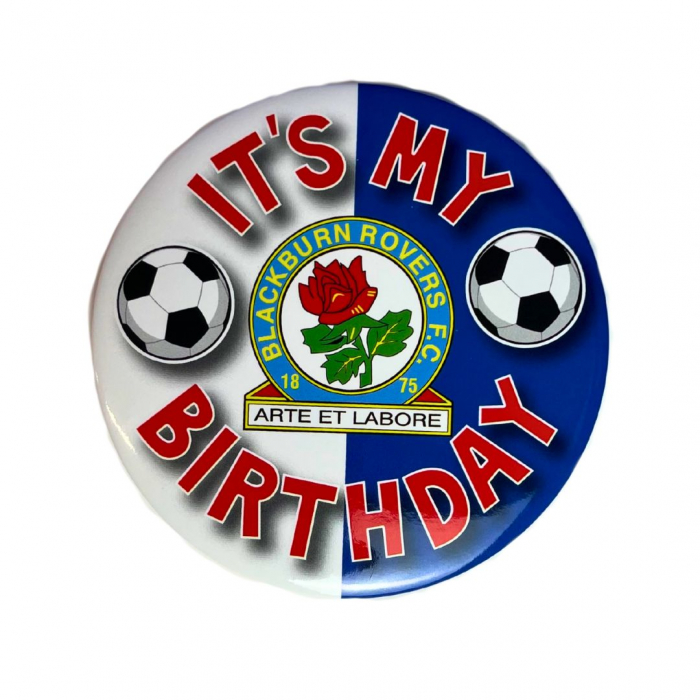 Blackburn Rovers birthday badge with club crest