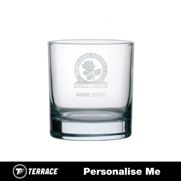 Blackburn Rovers Personalised Whiskey Glass