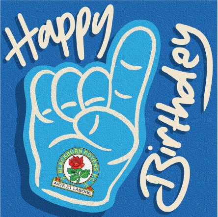 Blackburn Rovers Foam Finger Birthday Card