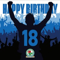Blackburn Rovers 18 Celebration Birthday Card