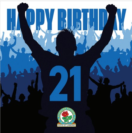 Blackburn Rovers 21 Celebration Birthday Card