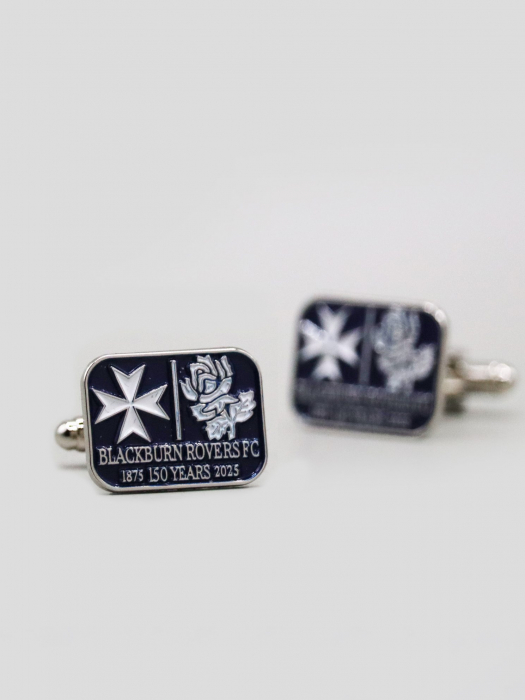 Blackburn Rovers 150 Year Square Cufflinks